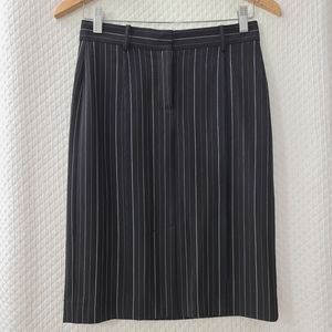 DNKY City black white pinstripes pencil skirt